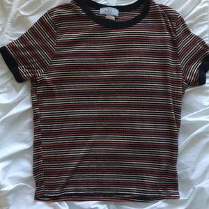 gaze striped/ ribbed tee